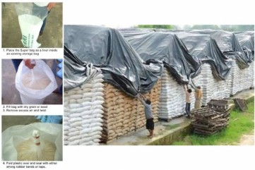 Rice sack tarpaulin closure